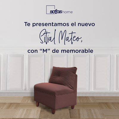 Imagen 2 del producto Butaca Mateo Chenille Cafe Pata Madera 1C