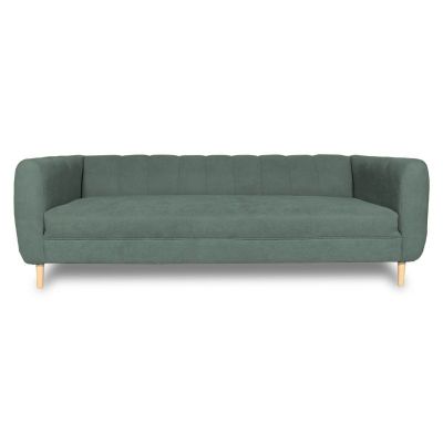 Sofá Lynette Felpa Verde 2 Cuerpos