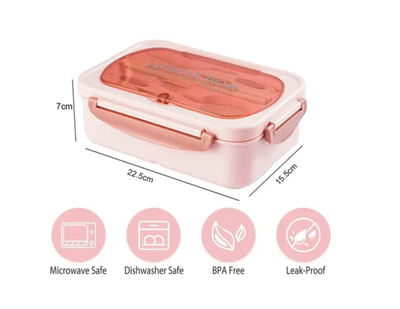 Imagen 2 del producto Taper Hermetico Para Comidas Contenedor + Cubiertos