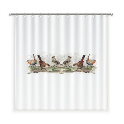 Imagen 1 del producto CORTINA DE BAÑO ALGODÓN PÁJAROS CHILENOS