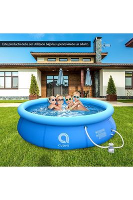 Imagen 2 del producto Piscina Inflable con Filtro 2074L 63x240cm Celeste