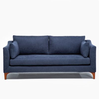 Sofá Grecia 3 Cuerpos Azul Acero