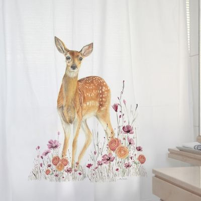 Imagen 2 del producto CORTINA DE BAÑO ALGODÓN BAMBI FLORCITA