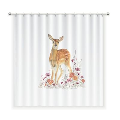 CORTINA DE BAÑO ALGODÓN BAMBI FLORCITA