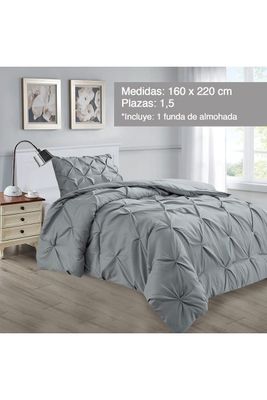 Imagen 2 del producto Cobertor Amanda con Relieves 1.5 Plazas Gris