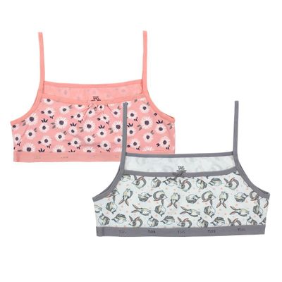 Pack Mi Primer Sostén Juvenil Liso Gris Perla