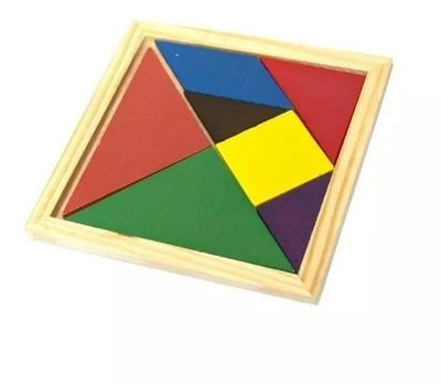 Imagen 2 del producto Tangrama Chico Madera Figura Geométricas Juguete Niños