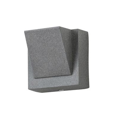 Apliqué LED Decorativo Exterior Para Pared 3W Gris