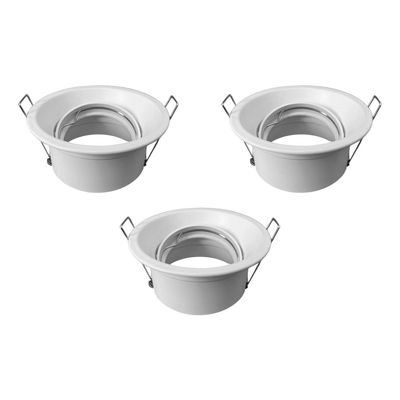 Pack 3 Focos LED Embutido Retraído Porta GU-10 Pessaro MR16