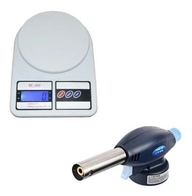 Balanza Digital De Cocina + Soplete A Gas 1300°