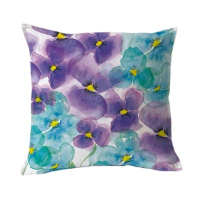 FUNDA COJÍN ALGODÓN PENSAMIENTOS 45X45