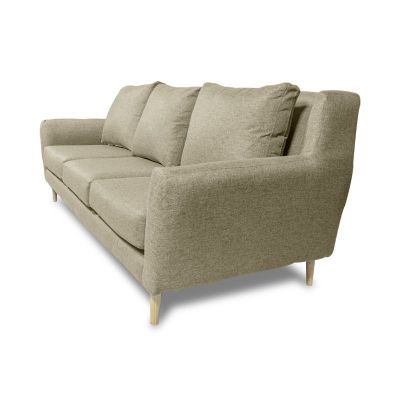 Imagen 2 del producto Sofá Lenora Chenille Tipo Lino Beige 3 Cuerpos