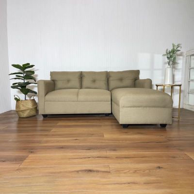 Imagen 2 del producto Seccional Mateo Chenille Beige Pata Plastica