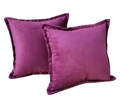 Juego Cojines Felpa Fucsia