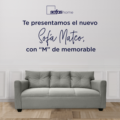 Imagen 2 del producto Sofá Mateo Chenille Gris Pata Plastica 3C