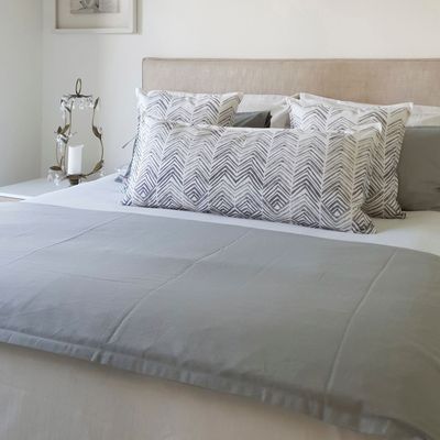 Imagen 2 del producto PIECERA ALGODÓN STONE WASH GRIS CLARO 220X80