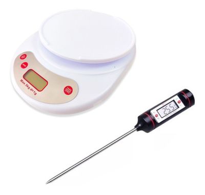 Termometro Cocina + Balanza De Cocina Ovalado