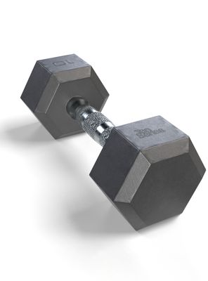 Imagen 2 del producto Mancuerna Hexagonal Recubierta en Caucho 10 Kg