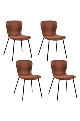 Pack 4 Sillas de Comedor Citrino Café