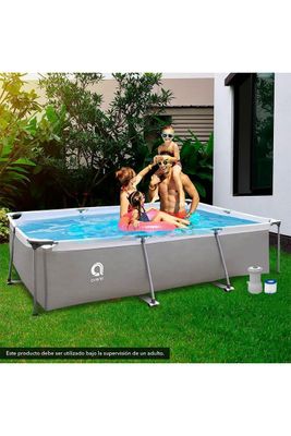 Imagen 2 del producto Piscina con Filtro 3701 Litros 65x207x300 cm Gris