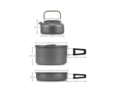 Imagen 2 del producto Set Ollas Outdoor Camping Cocinilla Utensilios Ds-308