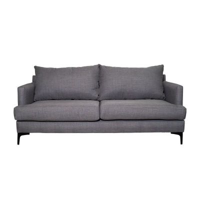 Sofá Aldara Chenille Tipo Lino Gris 2C