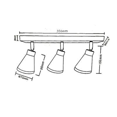 Imagen 2 del producto Foco Decorativo Para Techo Porta 3*GU10 Blanco