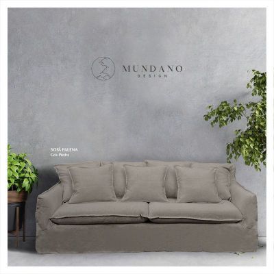 Imagen 2 del producto Sofá Palena Chenille Gris Piedra 3C