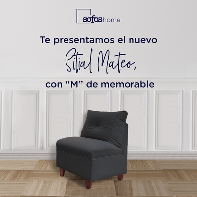 Imagen 2 del producto Butaca Mateo Chenille Grafito Pata Madera 1C