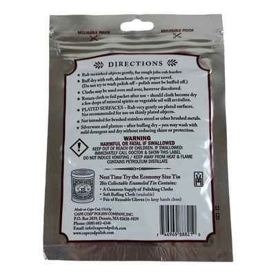 Imagen 2 del producto Paño Pulido Metales Brillantes Bolsa Sellable