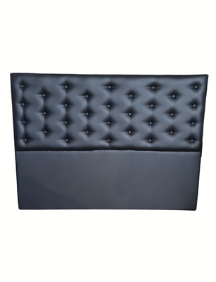 RESPALDO BOTONE A PISO KING NEGRO ECO CUERO