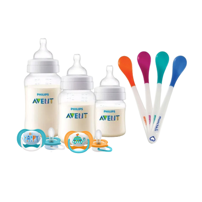 Set Avent 9pzs mamaderas-cucharas-chupetes