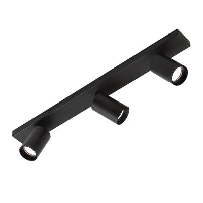 Imagen 2 del producto Foco Spotlight Negro 3x Con Ampolleta 5,5W GU-10 Cálida M