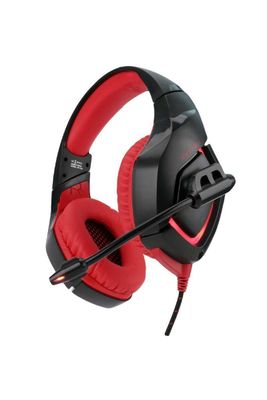 Audífonos Gamer L1B Luces Led con Micrófono Rojo