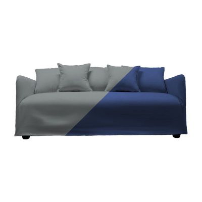 Sofá Dua 2 Fundas Intercambiables Azul Y Grafito