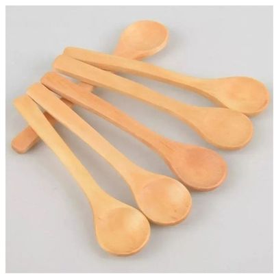 Imagen 2 del producto Set 5 Cucharas Bambú Reutilizable Cucharitas Pebre Dip Salsa