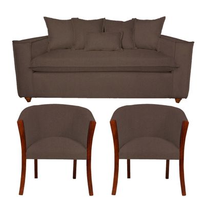 Imagen 1 del producto Living 311amadeo + 2 Sitiales cafe