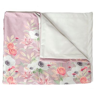 PIECERA VELVET ANÉMONE BLANCA 220 X 90