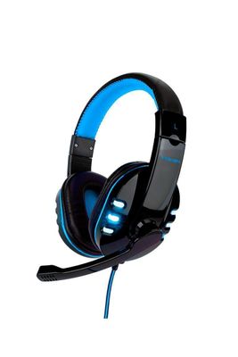 Audífonos Gamer G04L Luces Led con Micrófono Azul