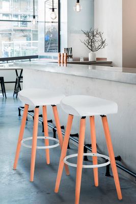 Imagen 2 del producto Pack 2 Pisos Bar Bistró Taburetes Reposapiés