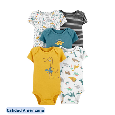 Imagen 2 del producto Pack 5 Bodies Manga Corta Tedmimak Algodón Niño
