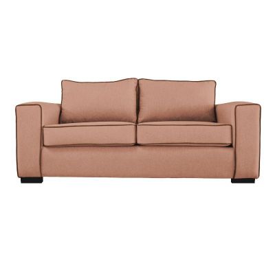 Sofá Gabro Felpa Palo Rosa 3 Cuerpos