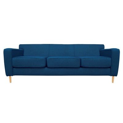 Sofá Lilen Felpa Azul 3 Cuerpos
