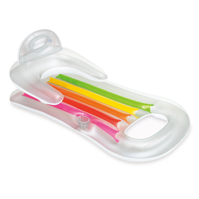 Flotador Inflable Asiento Respaldo 160x85 Cm Plata