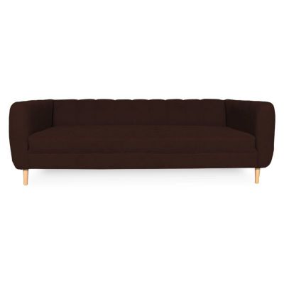 Sofá Lynette Felpa Cafe 3 Cuerpos