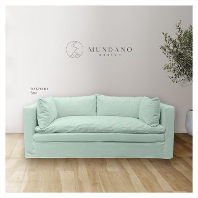 Imagen 2 del producto Sofá Puelo Chenille Agua 3C