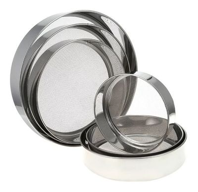 Imagen 1 del producto 6 Moldes Coladores Cernidores Tamizadores Acero Repostería