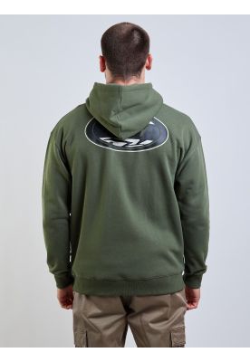 Imagen 2 del producto Poleron FZ R Mix Oval Zip Verde Hombre Rusty