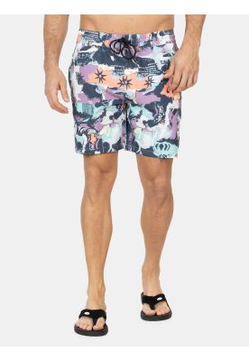 Traje De Baño Corto Tide Multicolor Hombre Volcom