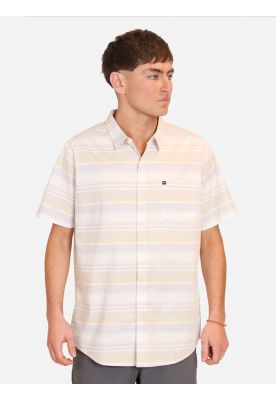 Camisa M/C Shirt Lines Light Green Multicolor Hombre Rusty